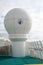 Satellite antenna dome on a ship