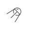 Satellite apparatus line outline icon