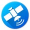 Satellite blue circle icon design