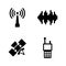 Satellite Connection. Simple Related Vector Icons