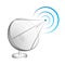 Satellite dish receives a signal