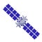 Satellite flat style. Isolated space objects on a white background. astronautics science