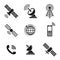 Satellite icons set