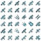 Satellite icons set vector flat