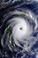 satellite image of a massive hurricane