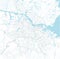 Satellite map of Amsterdam and surrounding areas, Netherlands. Map roads, ring roads and highways, rivers, railway lines