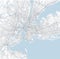 Satellite map of New York City and surrounding areas, Usa. Map roads, ring roads and highways, rivers, railway lines