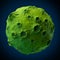 Satellite moon green 3d