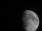 Satellite moon night large growing crater reflex