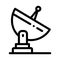 Satellite Radio Antenna Icon Outline Illustration