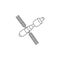 Satellite sign line icon, vector