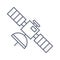 Satellite solid icon, navigation and communication, vector graphics, a filled pattern on a white background