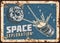 Satellite space exploration vector metal plate