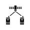 Satellite telephony black glyph icon