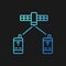 Satellite telephony gradient vector icon for dark theme