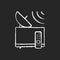 Satellite television chalk white icon on dark background