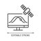Satellite tracking linear icon