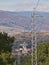 Satellite tracking station in Buitrago de Lozoya and powerline