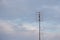 Satellite TV house antena with cloudy natural background