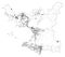 Satellite view of the city of Taranto, map and streets. Puglia, Italy