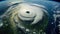 Satellite View of Hurricane, A Clear Image, Space view of the American Ian hurricane in Florida state of the United States showing