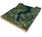 Satellite view of Lake Maggiore, map, mountains and reliefs, 3d section. 3d rendering. Lombardy, Piedmont. Italy