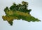 Satellite view of the Lombardy region. Italy. 3d render. Physical map of Lombardy