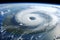 Satellite view of the planet Earth from space. Elements of this image furnished by NASA, space view of the American Ian hurricane