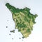 Satellite view of the Tuscany region. Italy