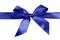 Satin blue ribbon bow