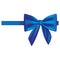 satin blue ribbon and bow wrapping