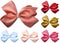 Satin color ribbons. Gift bows.