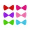 Satin colourful bow tie set.