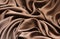 Satin fabric drapery coffee-colored, abstract background