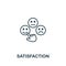 Satisfaction icon. Monochrome simple Customer Relationship icon for templates, web design and infographics