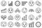 Satisfaction level icons set outline vector. Customer smile