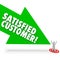 Satisfied Customer Arrow Pointing Happy Client Satisfaction