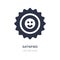 satisfied icon on white background. Simple element illustration from Feedback concept