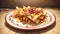 Satisfy Your Cravings with These Cheesy Bacon Fries.AI Generated