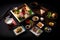 satisfying meal, with elements of various culinary cultures, including japanese and american