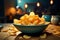 Satisfying snack a bowl brimming with delicious potato chips