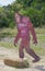 SATTLER, TEXAS: MARCH 31, 2018-A Bigfoot or Sasquatch Lifelike S