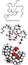 Saturated animal fat triglyceride (butter, cheese, beef, etc) molecular model