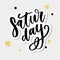 Saturday logo template vector lettering calligraphy text