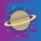 Saturn icon - flat illustration, space elements