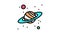 saturn planet color icon animation