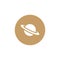 Saturn Planet Icon Vector in Circle Shape