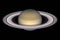 Saturn planet, isolated on black.