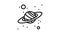 saturn planet line icon animation