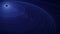 Saturn.Sci Fi cosmic technological futuristic HUD background.Saturn's circular,elliptical rings.Blue Type 2
